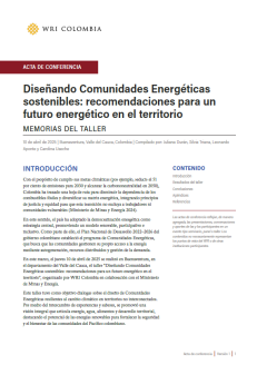 Portada del Acta Diseñando Comunidades Energéticas sostenibles