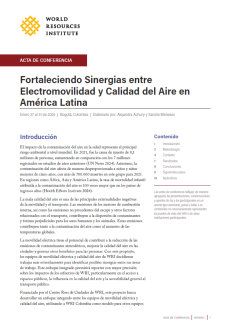 Acta de conferencia Fortaleciendo Sinergias entre Electromovilidad y Calidad del Aire en América Latina