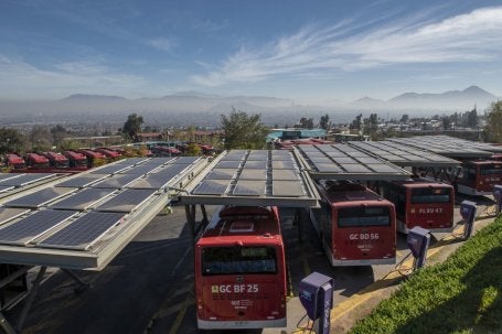 Buses eléctricos en Santiago de Chile