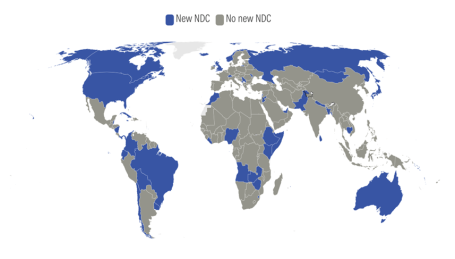 Países que han presentado nuevas NDC al 30 de septiembre de 2025