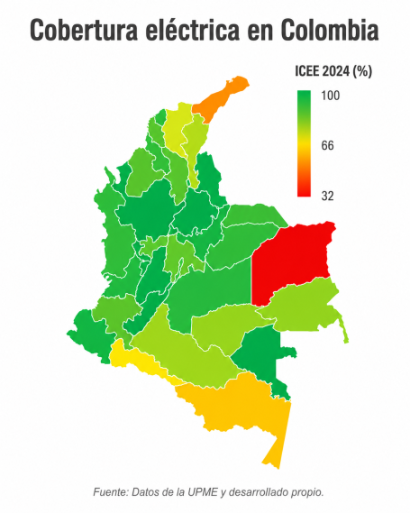 Cobertura eléctrica en Colombia - 2024