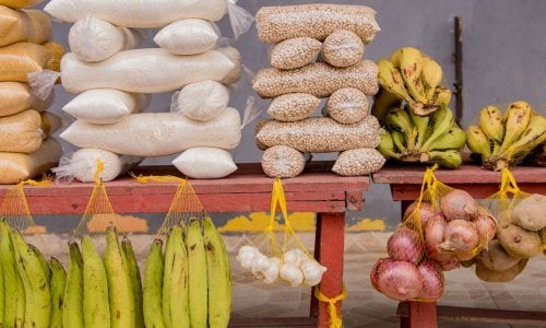 Mercado amazónico de alimentos en Tabatinga